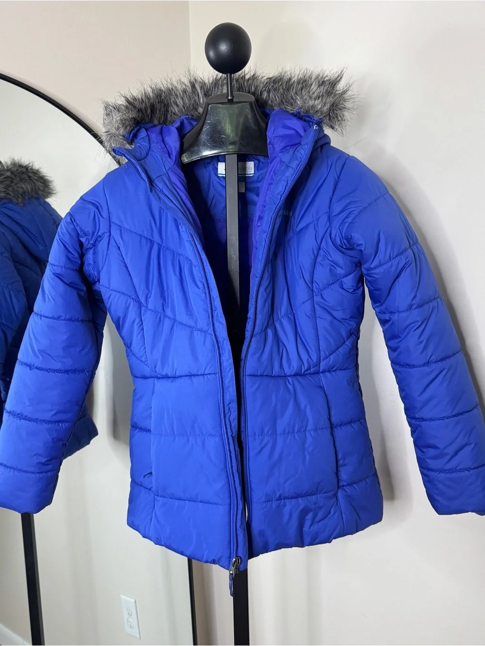 Columbia Katelyn Crest Puffer Jacket Periwinkle Blue Girls Size 18/20
